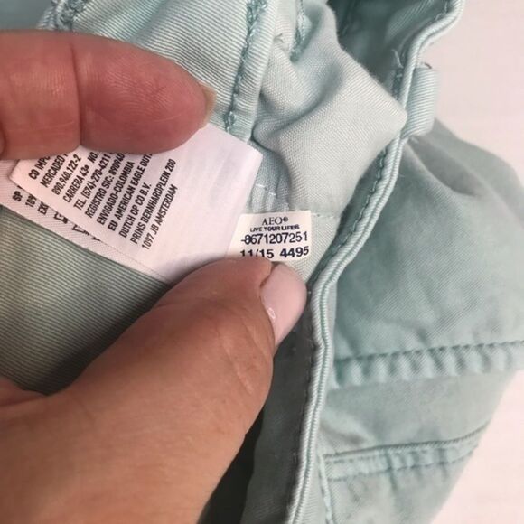 AMERICAN EAGLE  Stretch MIDI shorts sea green size 0 - Picture 5 of 6